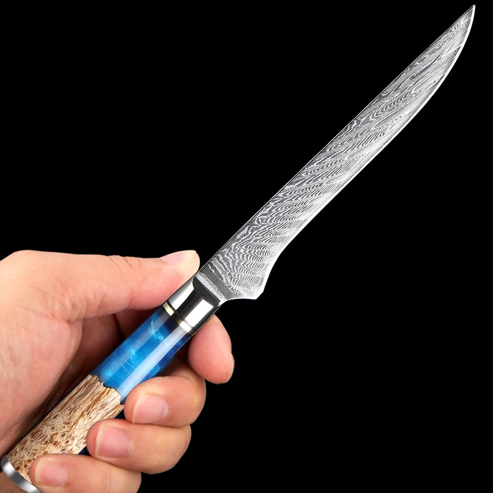 Xituo 5.5" VG10 Damascus Boning Knife – 67-Layer Full Tang Damascus Boning Knife Qst