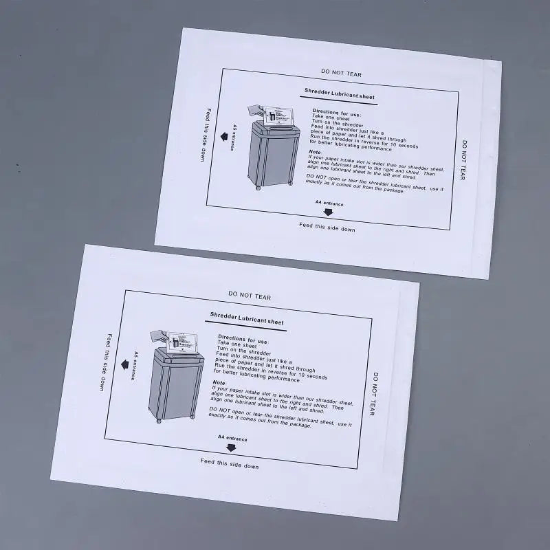 Shredder Lubrication Sheets 5-Pack | Oil-Filled, Portable Shredder Accessories Qme
