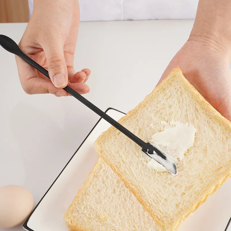 Silicone Double-End Jar Scraper & Cosmetic Spoon Set Silicone Spatula Spoon Qme