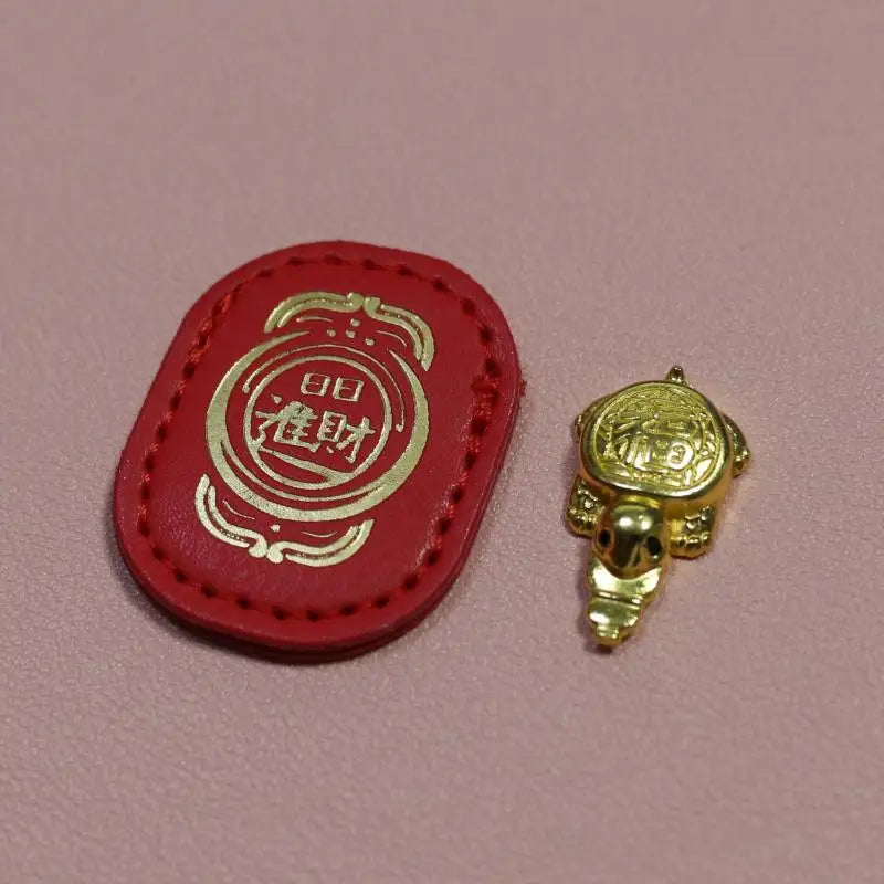 Feng Shui Lucky Turtle Wallet Charm & Decor Ornament Decorative Figurine Qme C