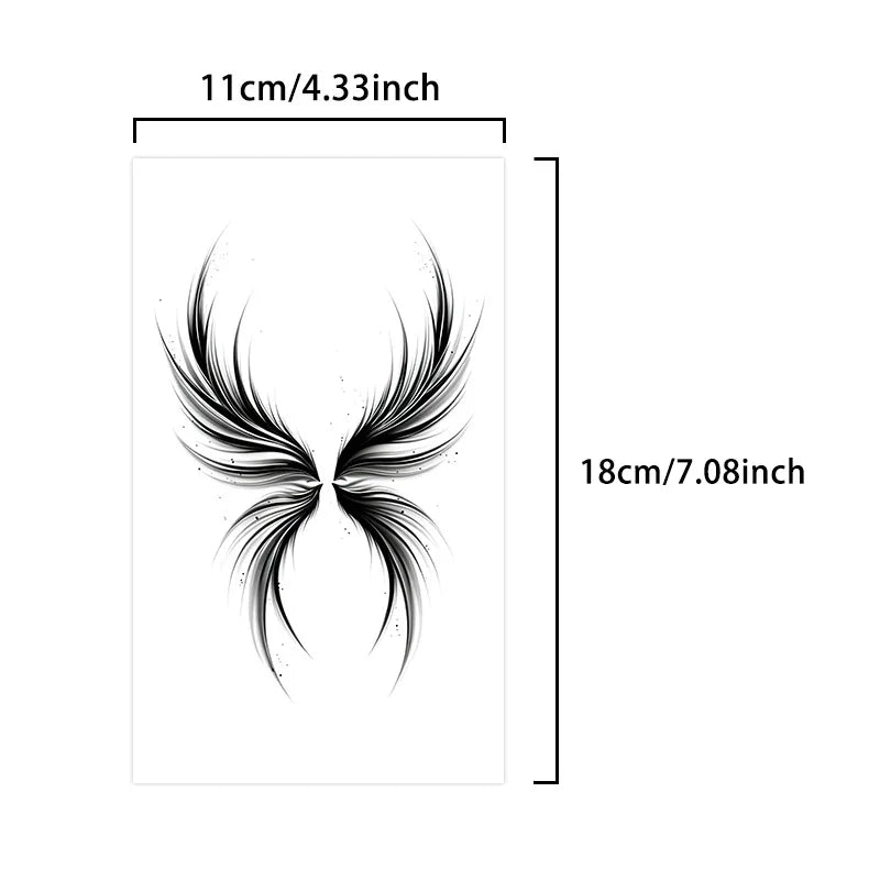 Watercolor Angel Wings Butterfly Temporary Tattoo Sticker Temporary Tattoo Sticker Qme HC-928