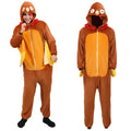 Adult Turkey Onesie Costume – Funny Thanksgiving Pajama Suit Animal Costume Onesie Qme Orange M