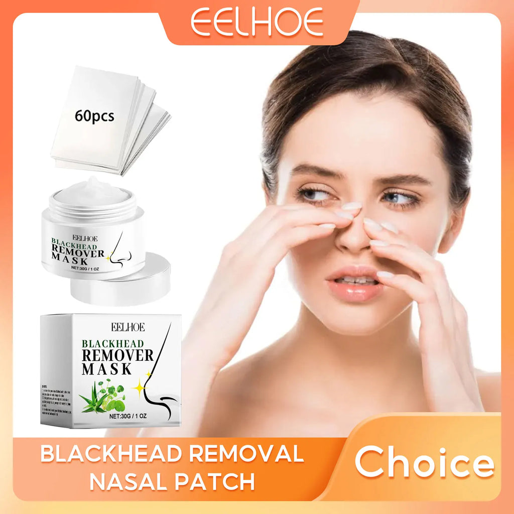 EELHOE Blackhead Remover Nose Strips Peel Mask 60pcs Blackhead Peel Mask Qst