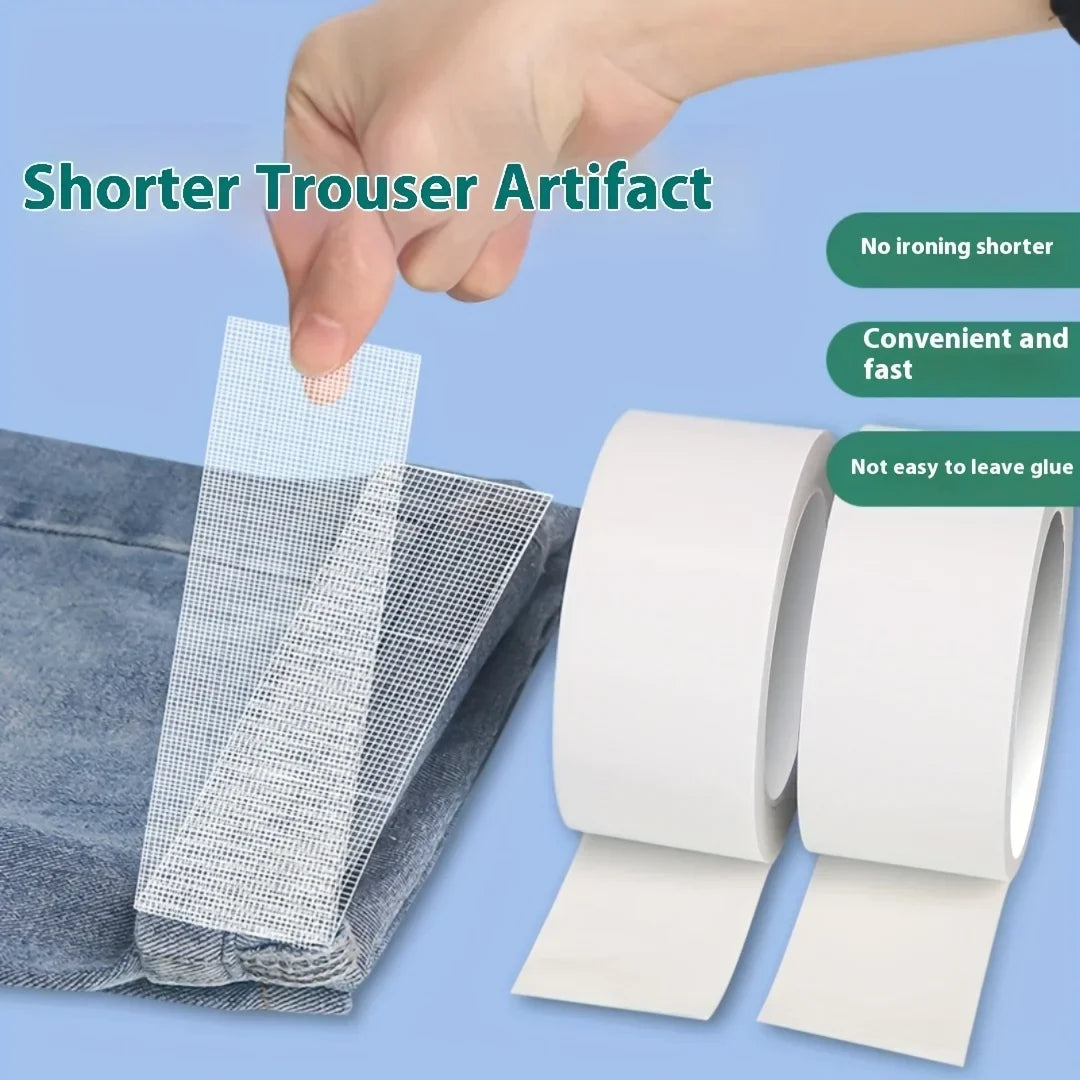 No-Sew Pants Leg Shortening Tape | Self-Adhesive Hem Roll Hem Shortening Tape Qme