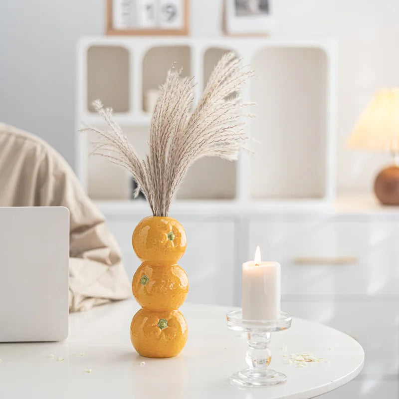 Nordic Minimalist Ceramic Vase – Porcelain Desktop Décor Decorative Ceramic Vase Qst