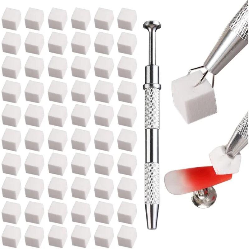 Sponge Gradient Nail Art Stamper & Gel Polish Brush Set Nail Art Stamper Set Qme