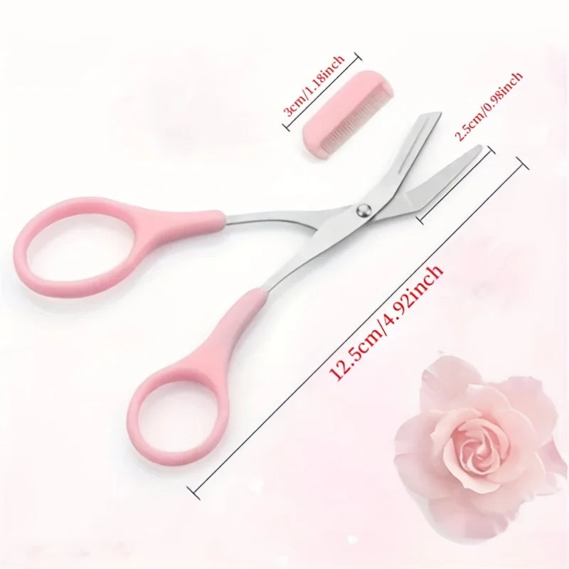 Eyebrow Comb & Scissor Trimmer Set – Brow Grooming Tool Eyebrow Grooming Tool Qme