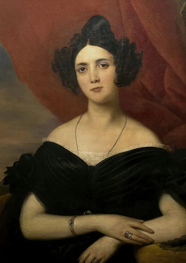Vintage Noblewoman Portrait Canvas Wall Art Print | Home Decor Canvas Wall Art Qst