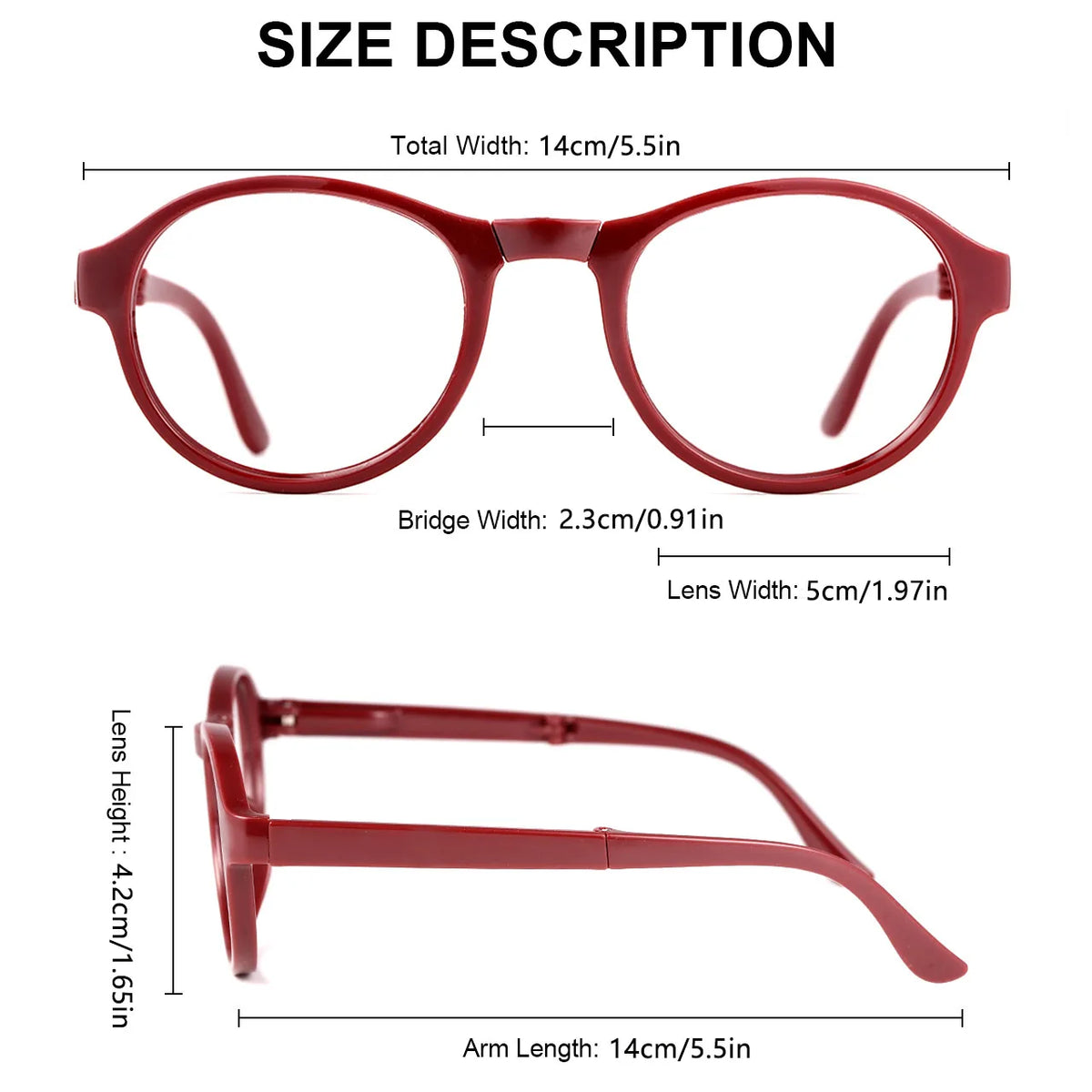 VOPHA Foldable Round Reading Glasses +1.0–+3.0 Blue Light Reading Glasses Qst