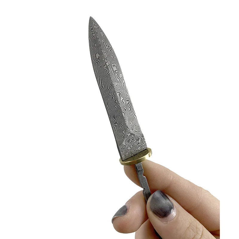 Damascus Steel Pu'er Tea Knife Blank – DIY Cutter Tool Tea Knife Blank Qst