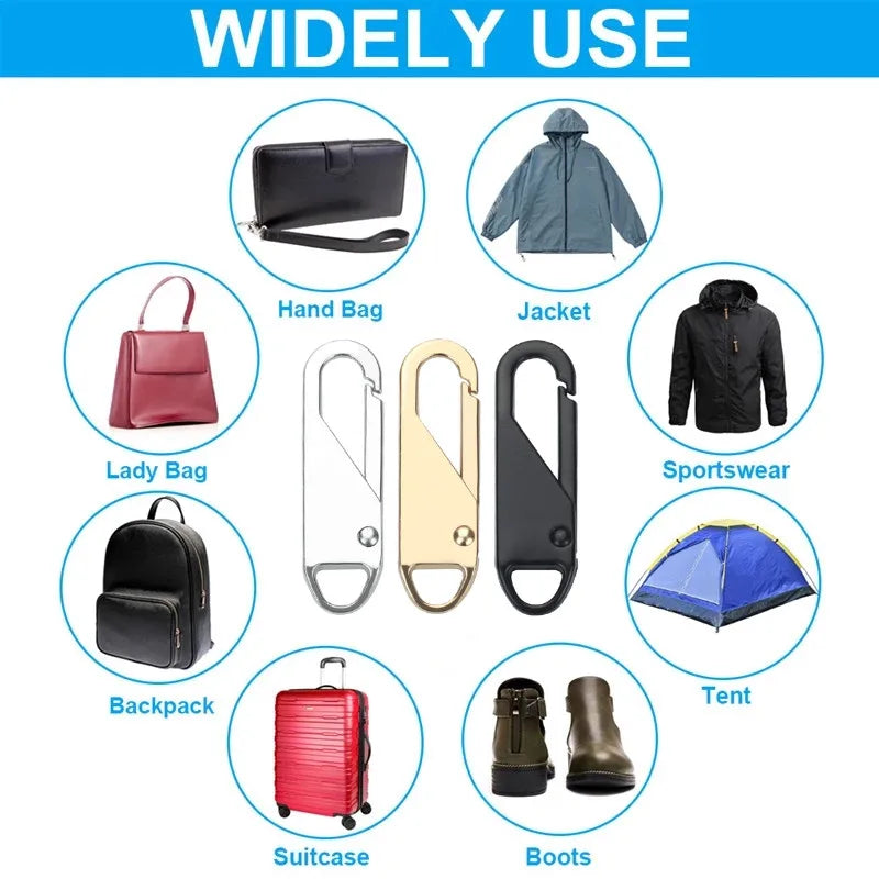 Universal Metal Zipper Puller Repair Kit – DIY Slider 10 Pcs Zipper Repair Kit Qme