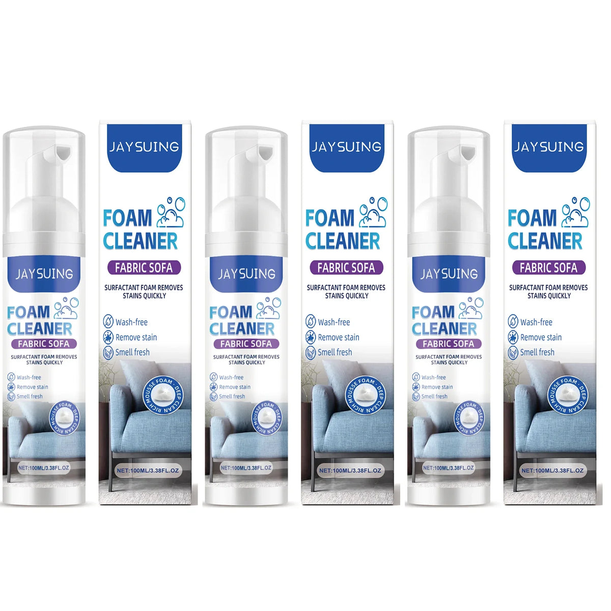 Sofa Foam Cleaner – Remove Stains & Freshen Upholstery Fabric Upholstery Foam Cleaner Qme 3 x 100ml Boxed