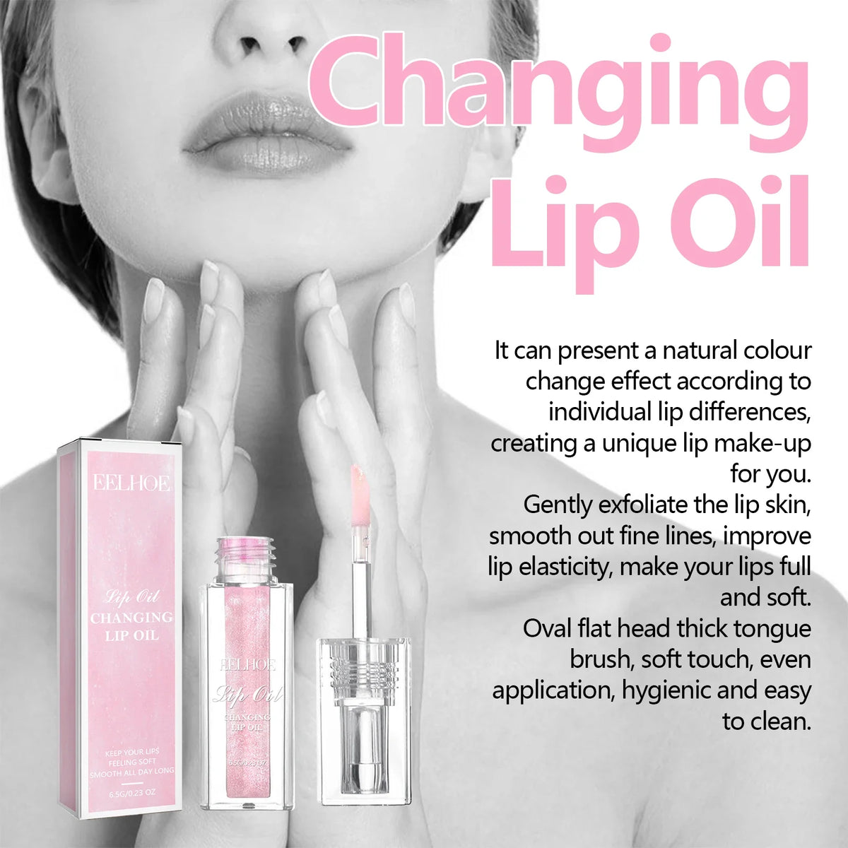 Color Changing Lip Oil – Moisturizing, Smoothing Lip Care Color Changing Lip Oil Qme