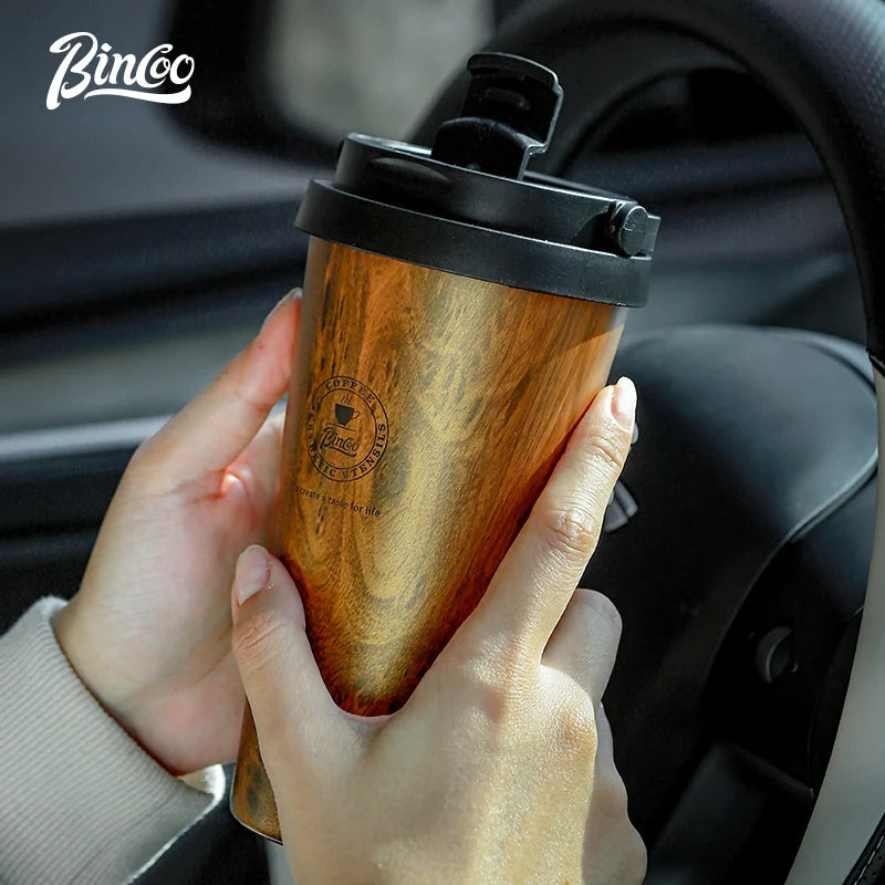 BINCOO 500ml Ceramic Liner Thermal Flask – Insulated Coffee Mug Insulated Thermal Flask Qst