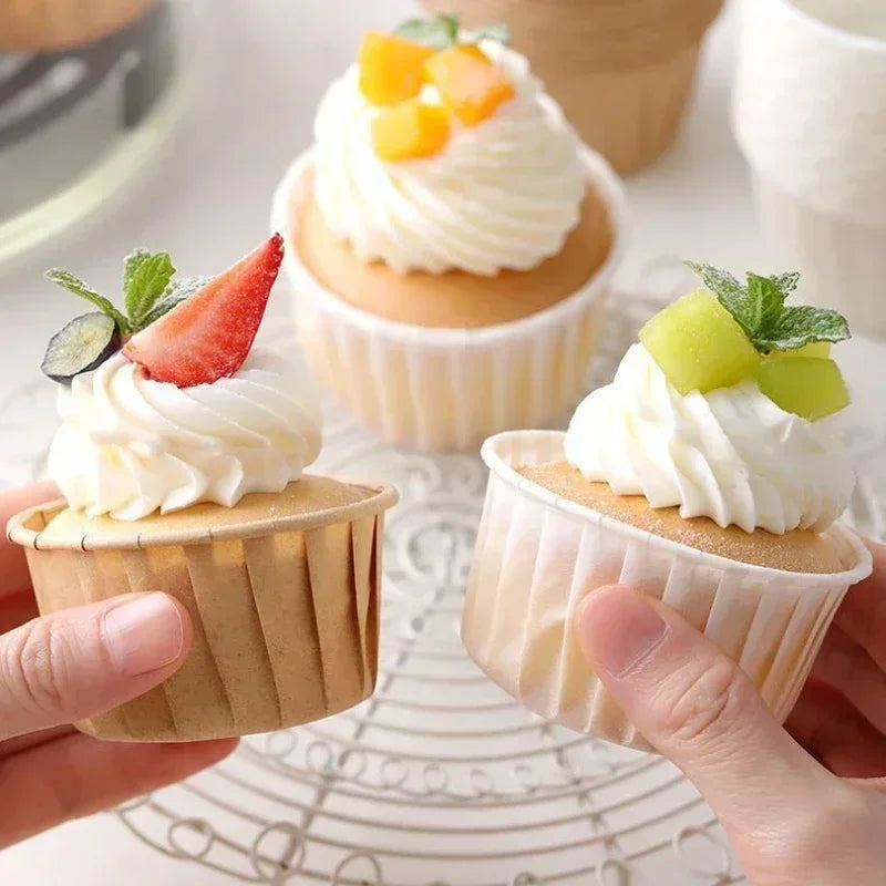 Crimped Muffin Cups – Heat-Resistant Oil-Proof Baking Liners Muffin Cup Liners Qme