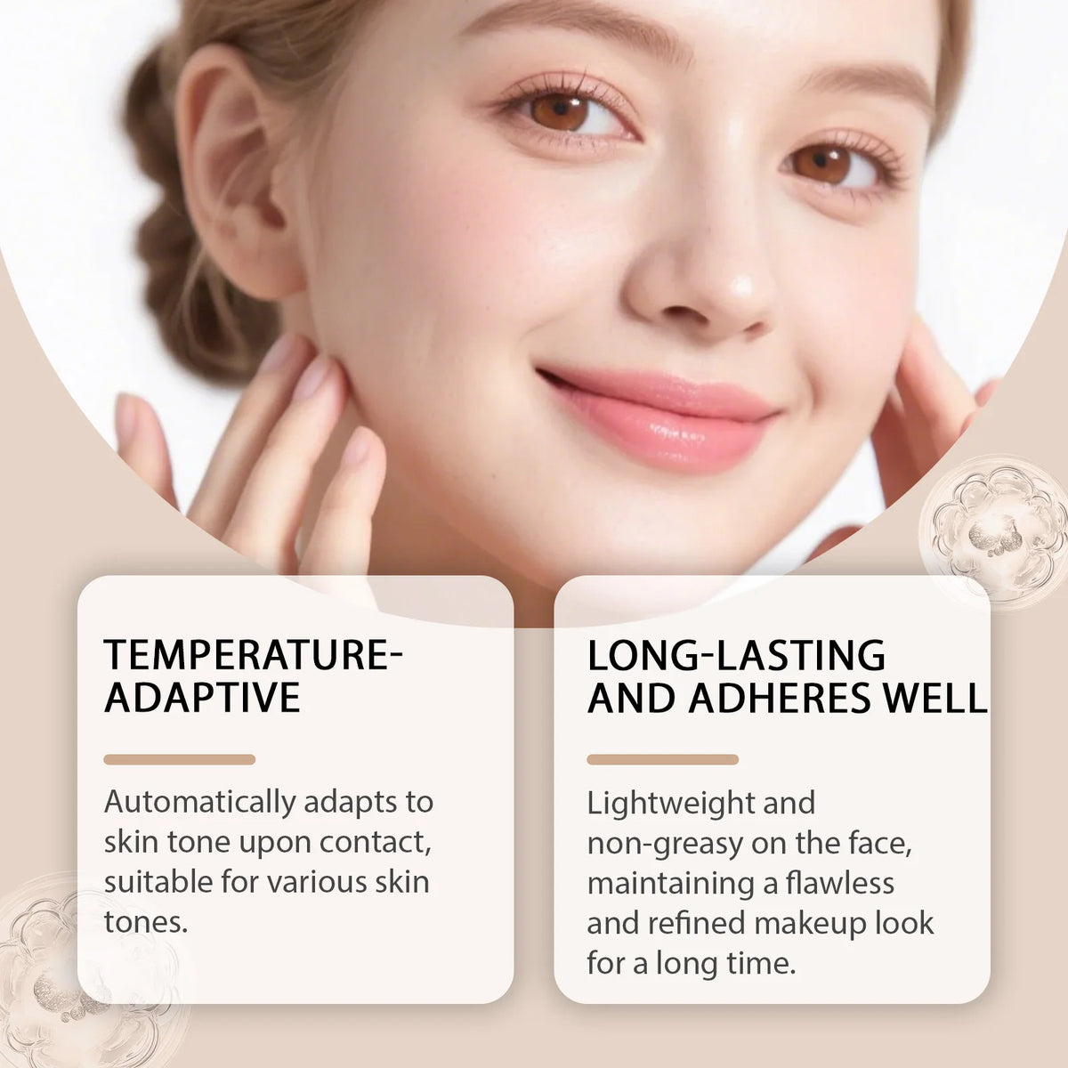Natural Warm Tone Foundation – Sheer Long-Lasting Finish 30g Cream Foundation Qst