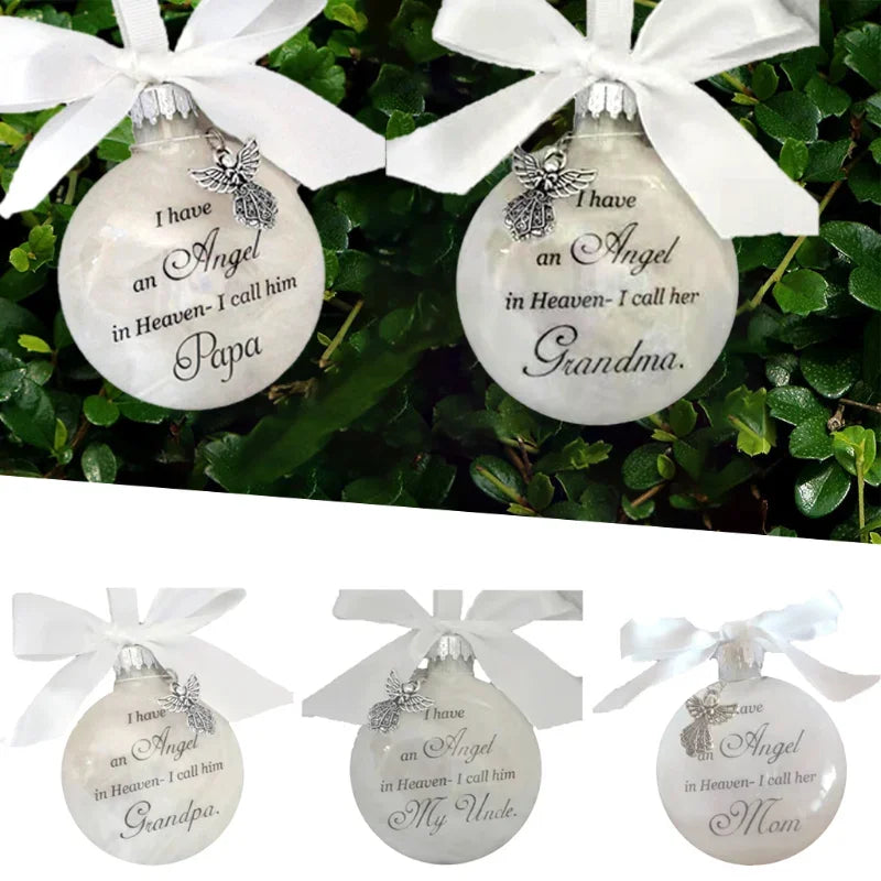 Christmas Tree Feather Ball Ornament – Angel Keepsake | 10 Colors Christmas Ornament Qme