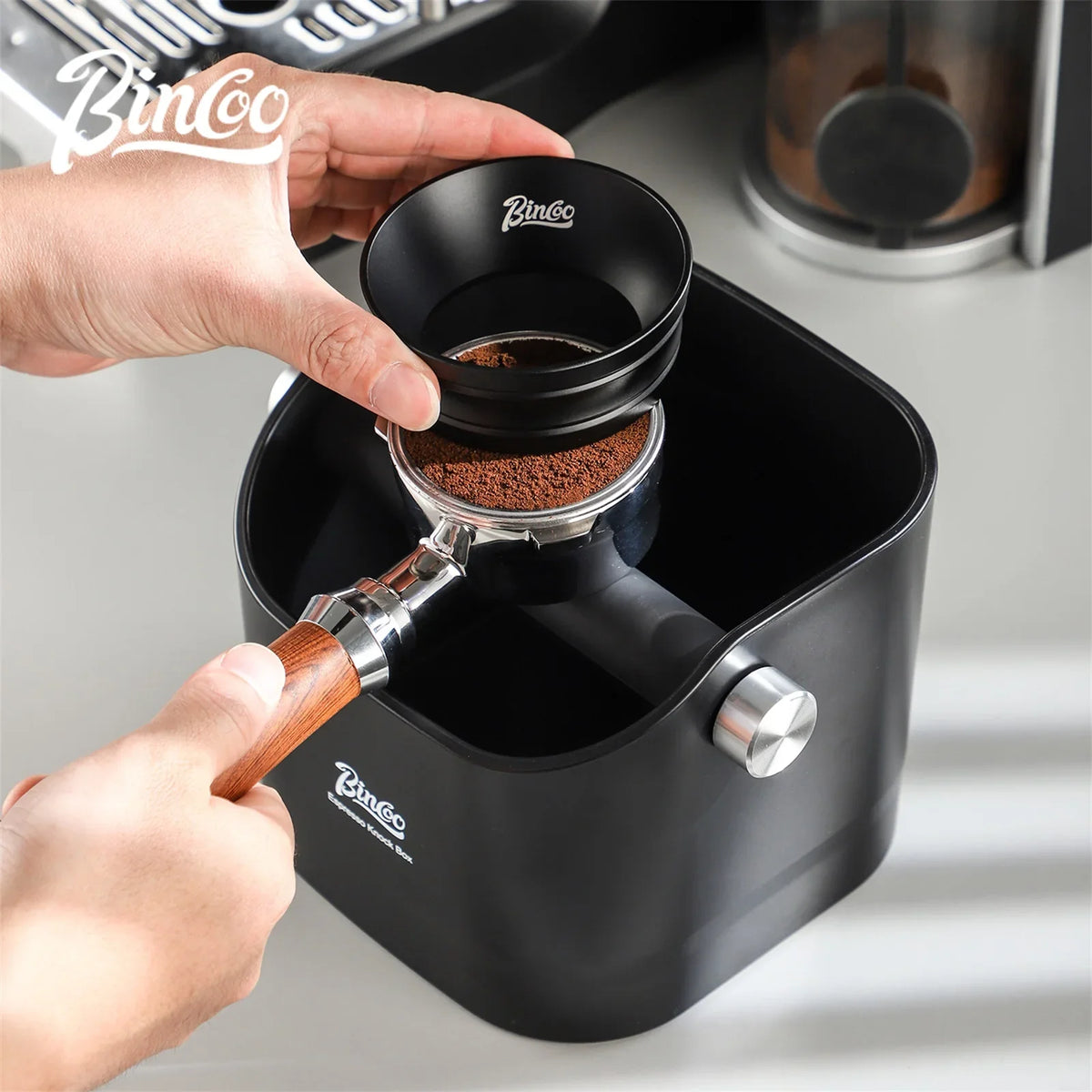 Bincoo Magnetic Espresso Dosing Ring 51mm 58mm – 3.2cm Funnel Espresso Dosing Ring Qst