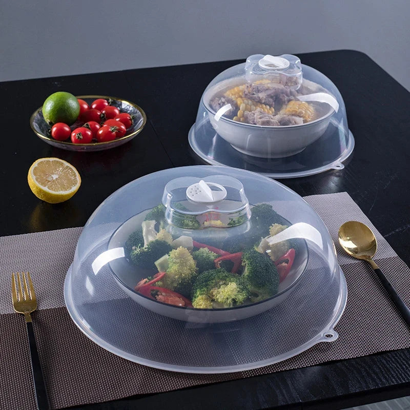 Microwave Splash-Proof Heating Tray – Clear Thickened Plastic Cover Microwave Cover Tray Qme