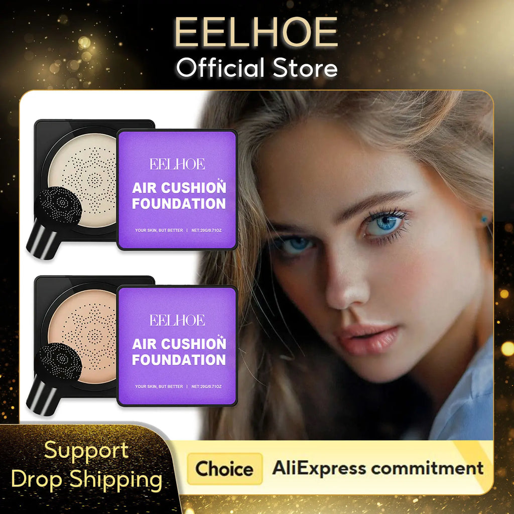 EELHOE Mushroom Head Air Cushion Foundation – Full Coverage Air Cushion Foundation Qst