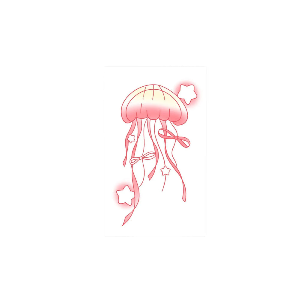 Minimalist Jellyfish Temporary Tattoo Sticker | Waterproof Temporary Tattoo Sticker Qme