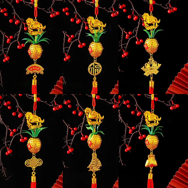 2026 Year of the Horse Chinese New Year Lucky Pendant Ornament Festive Wall Ornament Qst