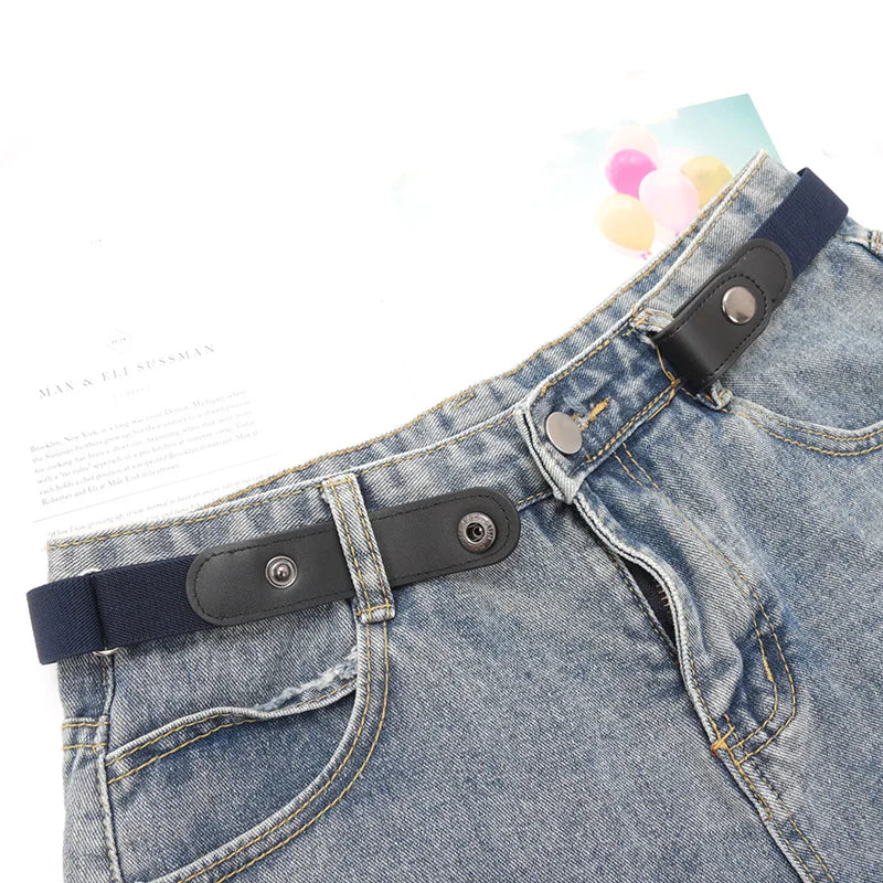 Women's Buckle-Free Elastic Waist Belt – Adjustable, 7 Colors Elastic Waist Belt Qme
