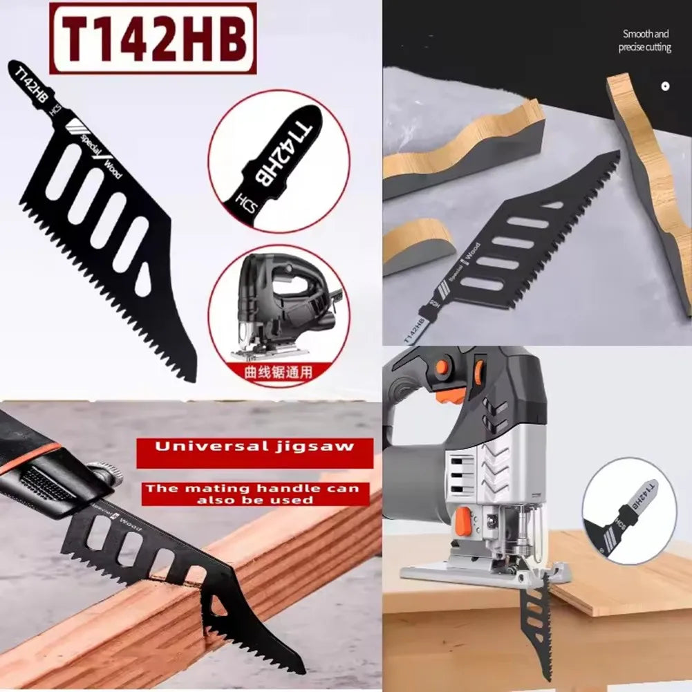 T142HB Curve Jigsaw Blade T-Shank Flush Cut Wood Plywood Jigsaw Blade Qme