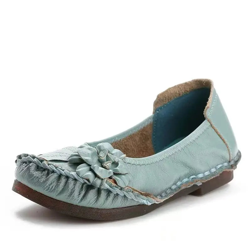 Women's Oxford Flats – Slip-On Floral Loafers | Sizes 5–8 Women's Flat Loafers Qst WB-59 Green 41