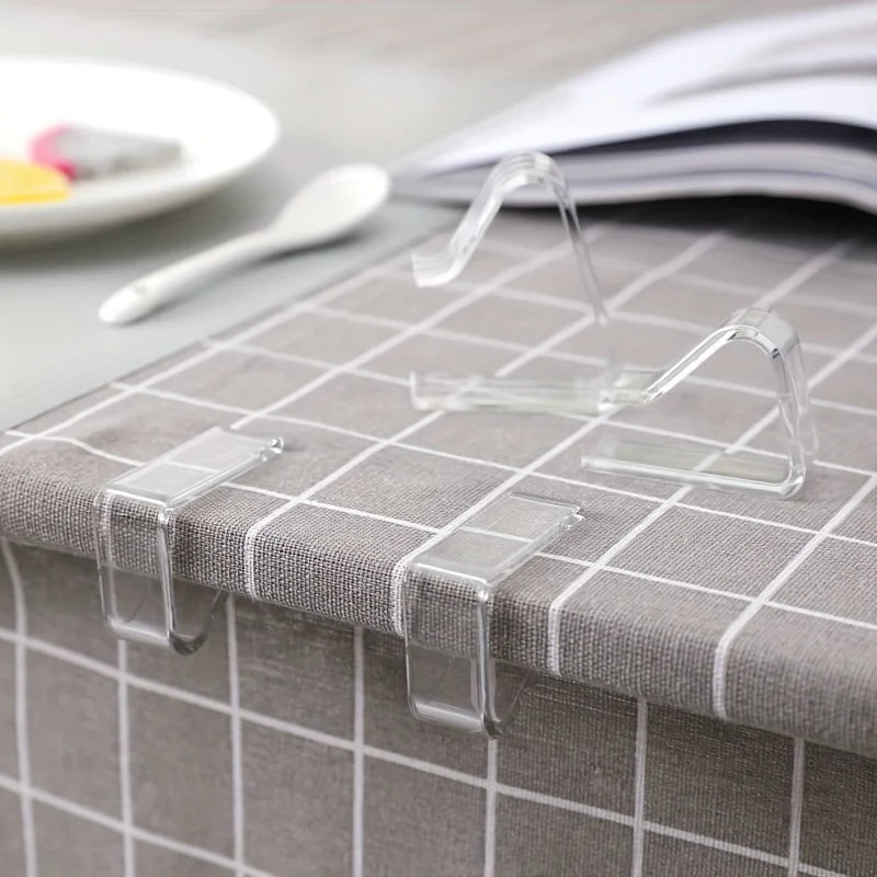 Clear Plastic Tablecloth Clips – Transparent Hold-Down Fixtures Tablecloth Clips Qme