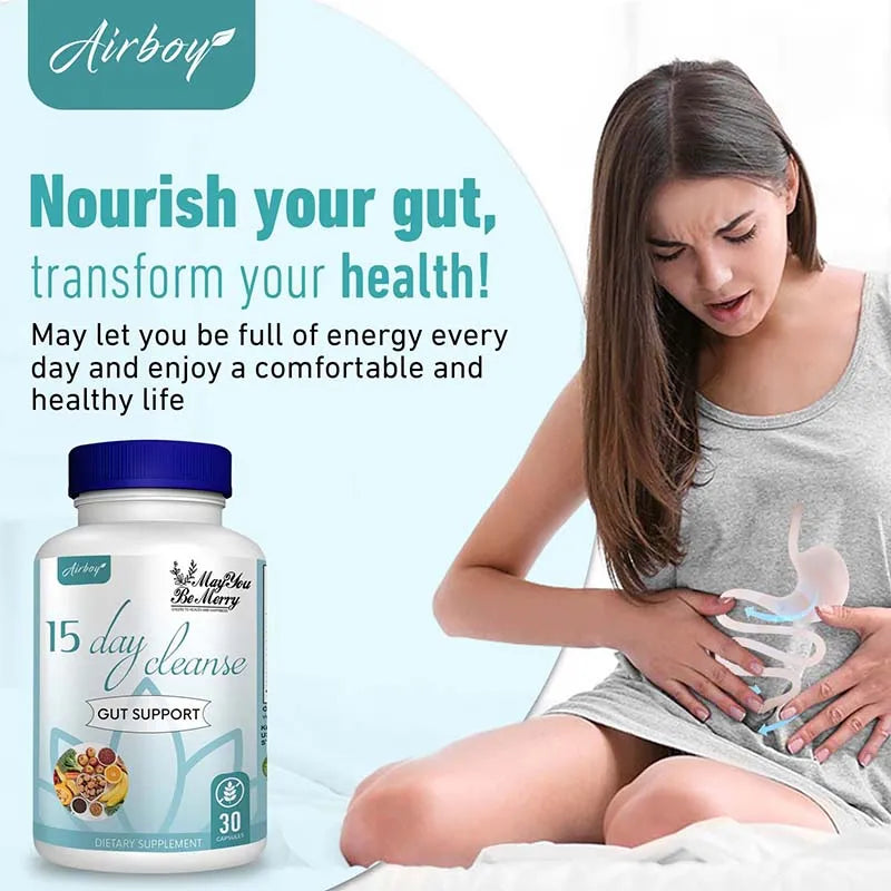 15 Day Cleanse & Detox – Gut Health & Digestion Support Digestive Detox Supplement Qst
