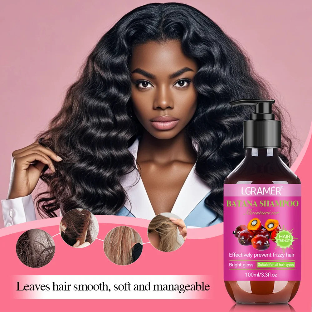 LGRAMER Batana Shampoo – Oil Control & Nourishing for All Hair Nourishing Shampoo Qst