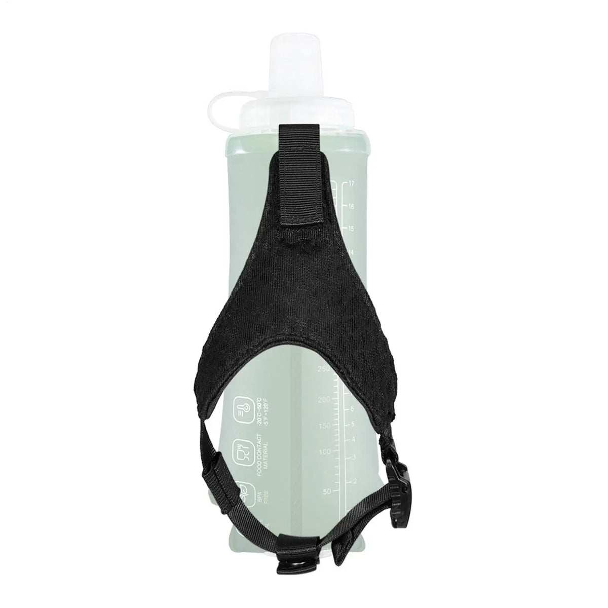 Handheld Foldable Running Water Bottle 500ml Spill-Proof TPU Flask Foldable Water Bottle Qme