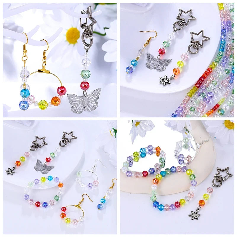 Crystal Glass Faceted Rondelle Spacer Beads – Jewelry Making Jewelry Making Beads Qme