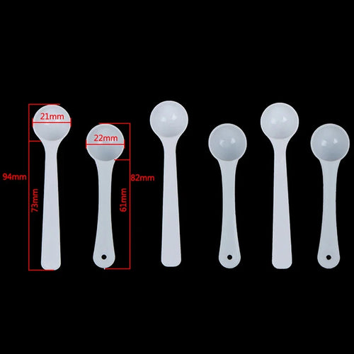 1 Gram Plastic Measuring Scoops & Spoons – Set of 20 Measuring Scoop Set Qme