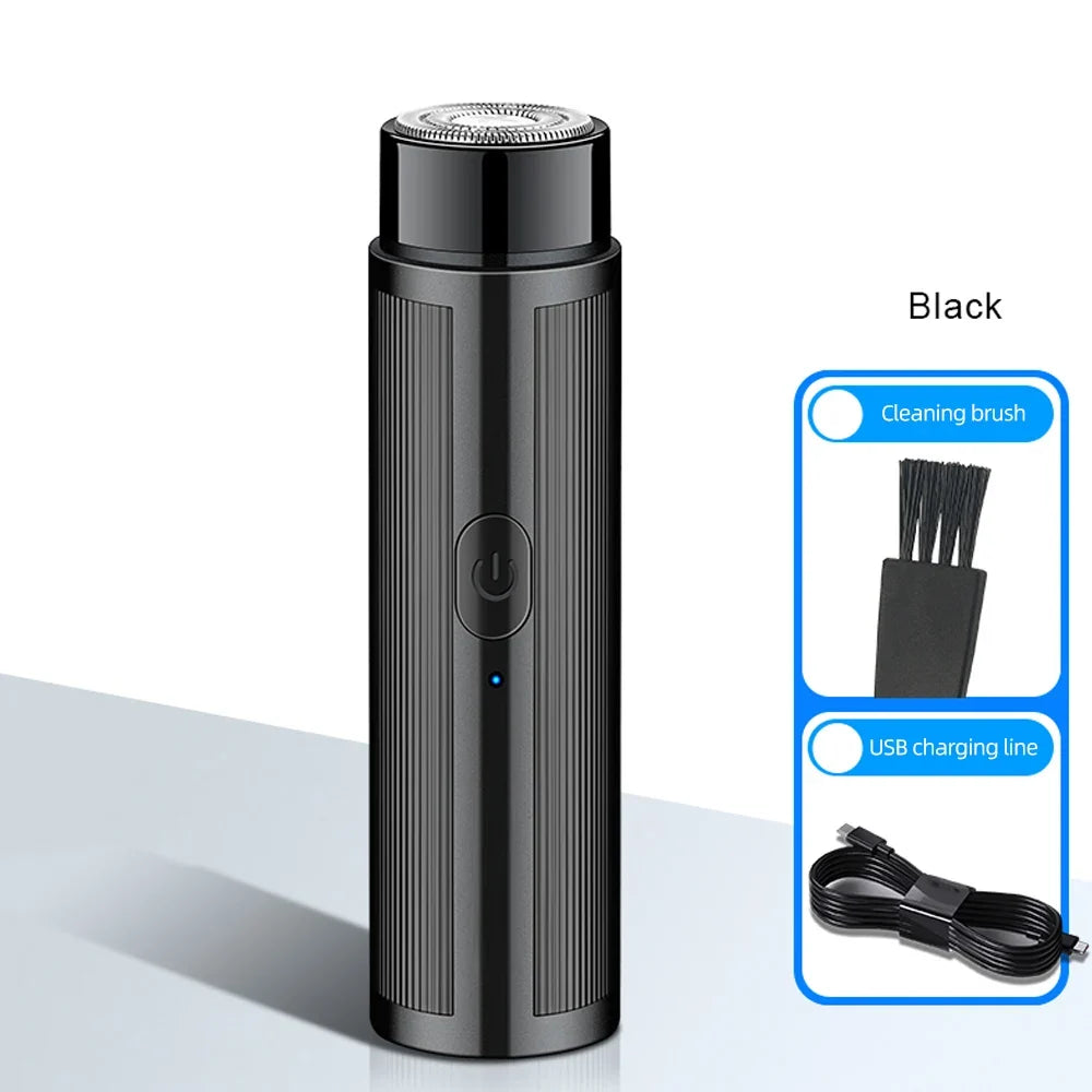 Qme Mini Portable Electric Shaver for Men – USB Rechargeable Portable Electric Shaver Qme black