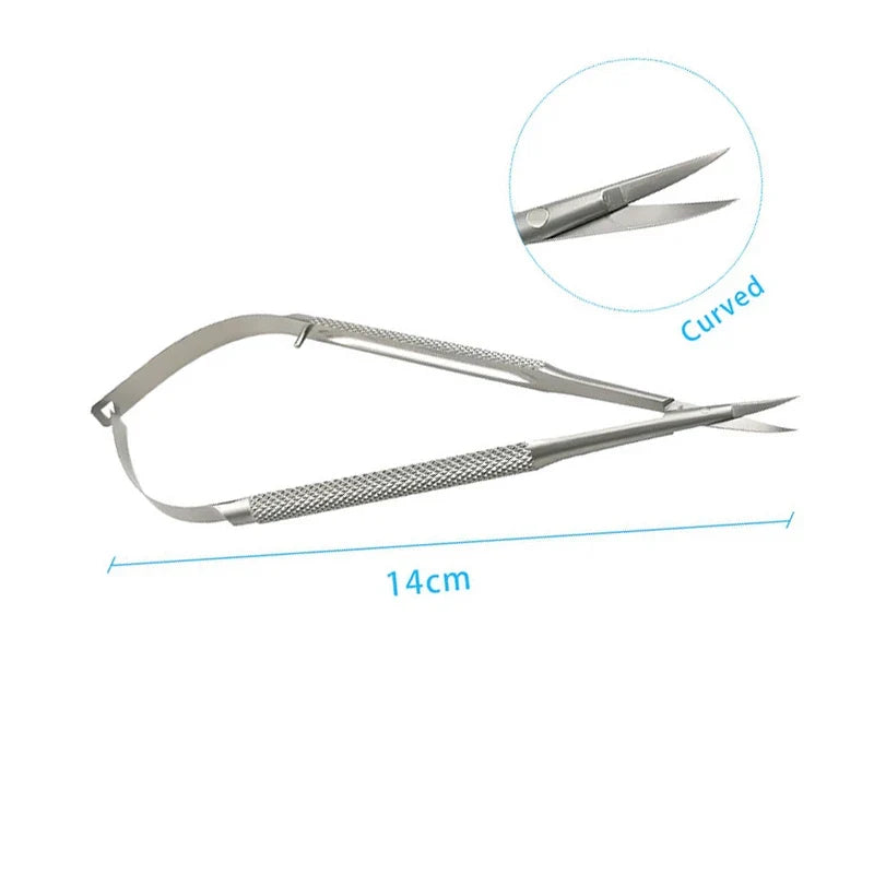 Castroviejo Micro Corneal Scissors – Stainless Steel Tool Micro Precision Scissors Qme