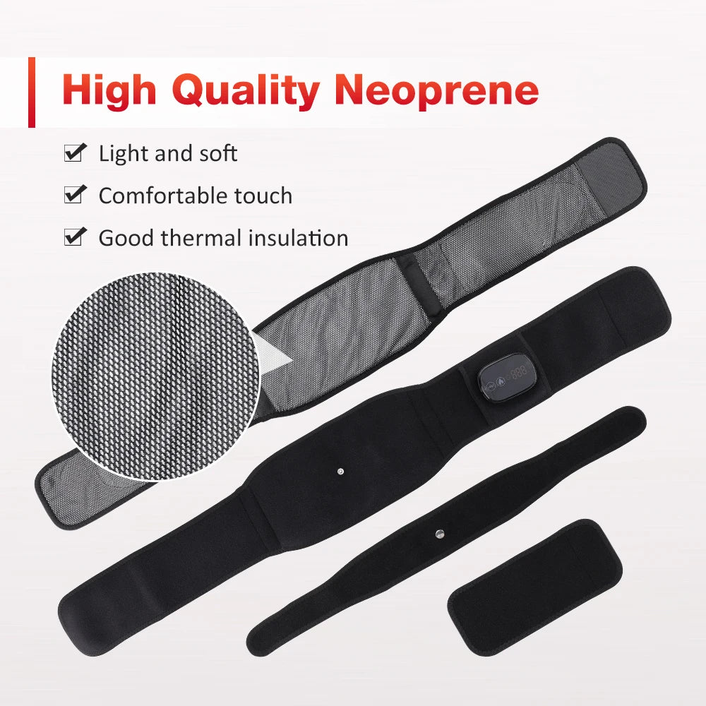 ZONGKUNG Heated Massage Belt – Red Light & Vibration Wrap Heated Massage Belt Qst