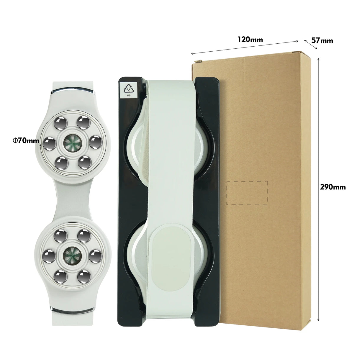 Suyzeko Infrared Waist Massager – Heat, Vibration & 12 Heads Infrared Waist Massager Qst White