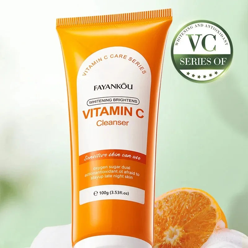 REAROYA Vitamin C Foam Facial Cleanser 100g – Brighten & Hydrate Foam Facial Cleanser Qst