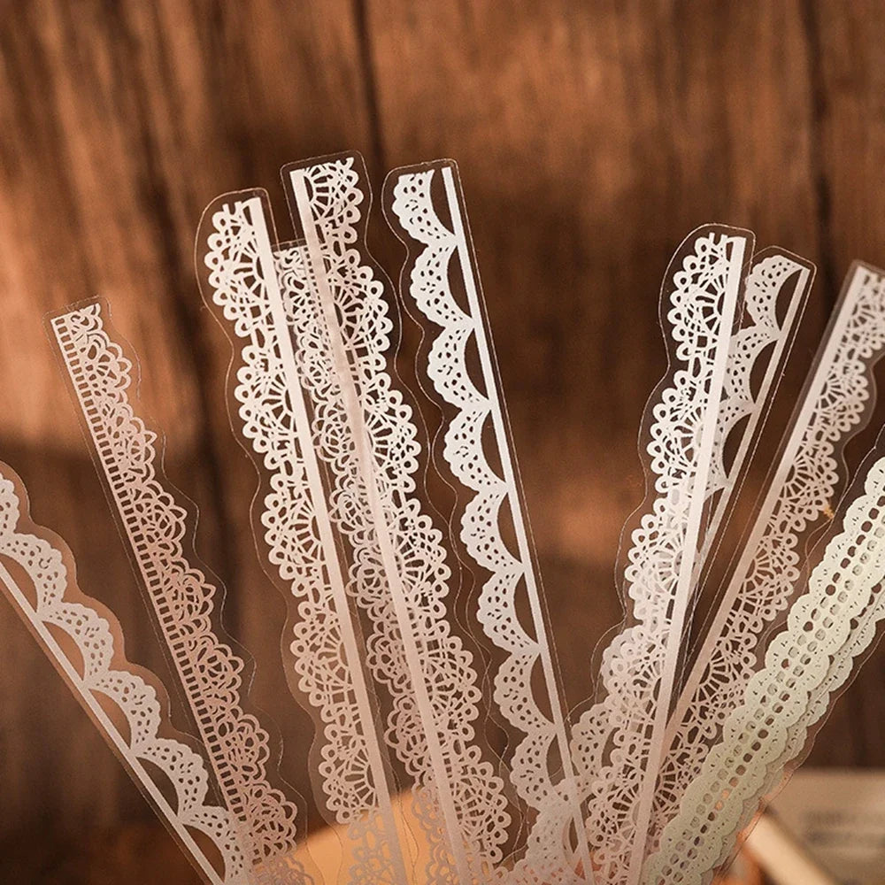 Lace Stickers for Scrapbooking, Junk Journal & Collage Decor Decorative Craft Stickers Qme