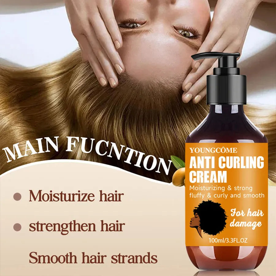 YOUNGCOME Curly Hair Styling Lotion – Anti-Frizz Conditioner 100ml Curl Styling Lotion Qst