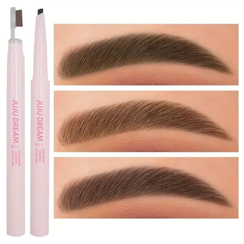 Double Head Eyebrow Wax Brush – Waterproof Long-Lasting Cream Eyebrow Wax Brush Qme