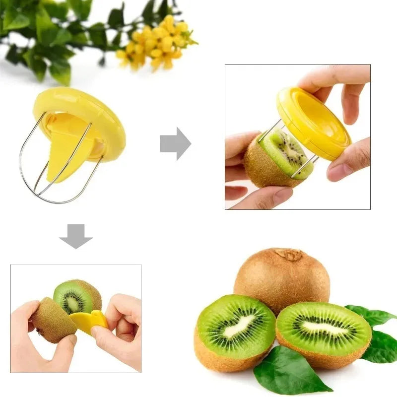 Stainless Steel Kiwi Peeler & Fruit Splitting Tool – 3 Colors Fruit Peeler Tool Qme