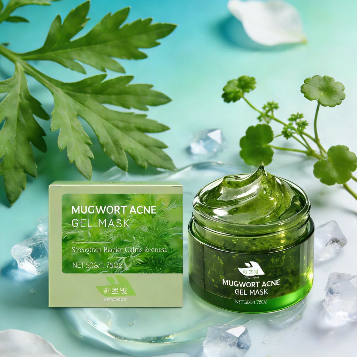 Hanchobit Mugwort Gel Face Mask – Hydrating & Pore Cleansing Gel Face Mask Qst