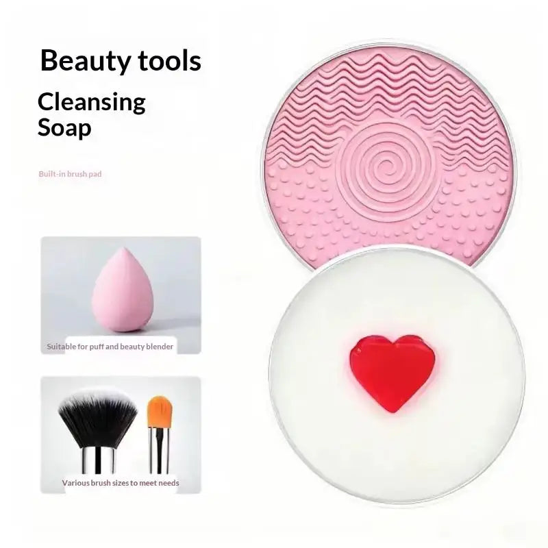 Portable Makeup Brush Cleaner Soap – Reusable Travel Bar Makeup Brush Cleaner Qme