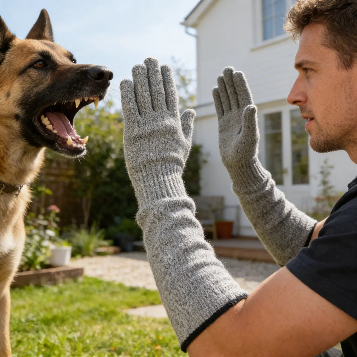 Pet Grooming Gloves – Bite & Scratch Resistant | Soft Lining Pet Grooming Gloves Qme
