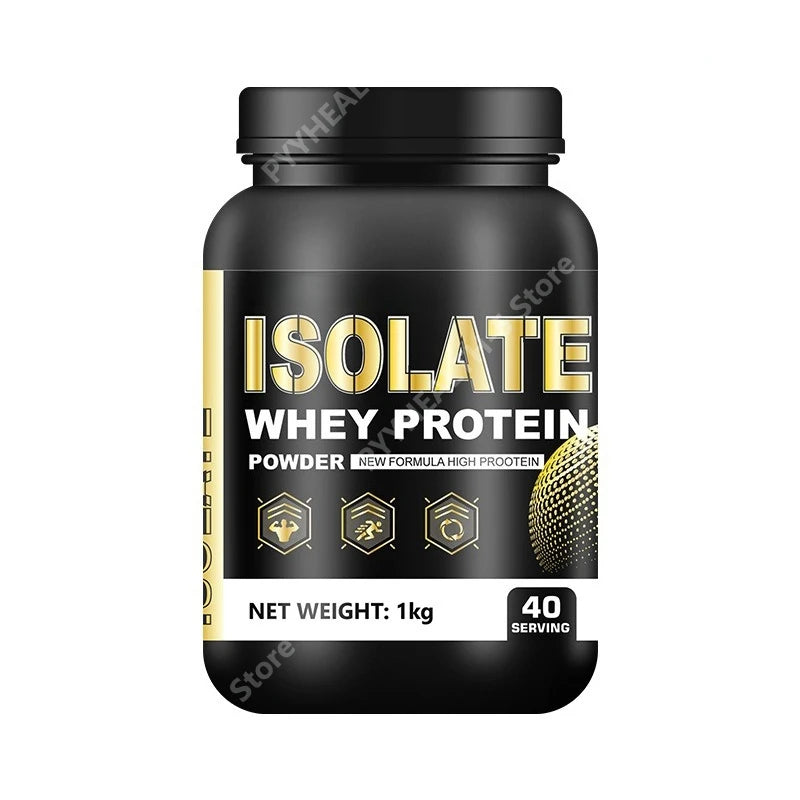 Whey Protein Isolate Powder Non-GMO Gluten Free 1000g 40 Servings Protein Powder Qst 1000g (Pack of 1)