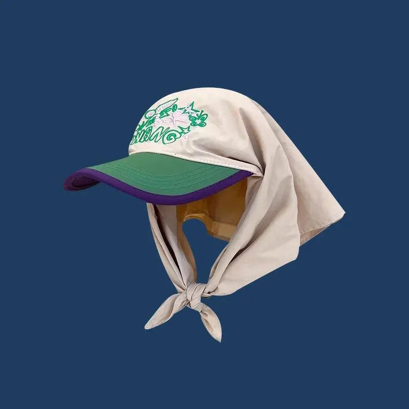 Women's Plaid Triangular Headscarf Cap – Sun Visor Hat Sun Visor Cap Qst A5