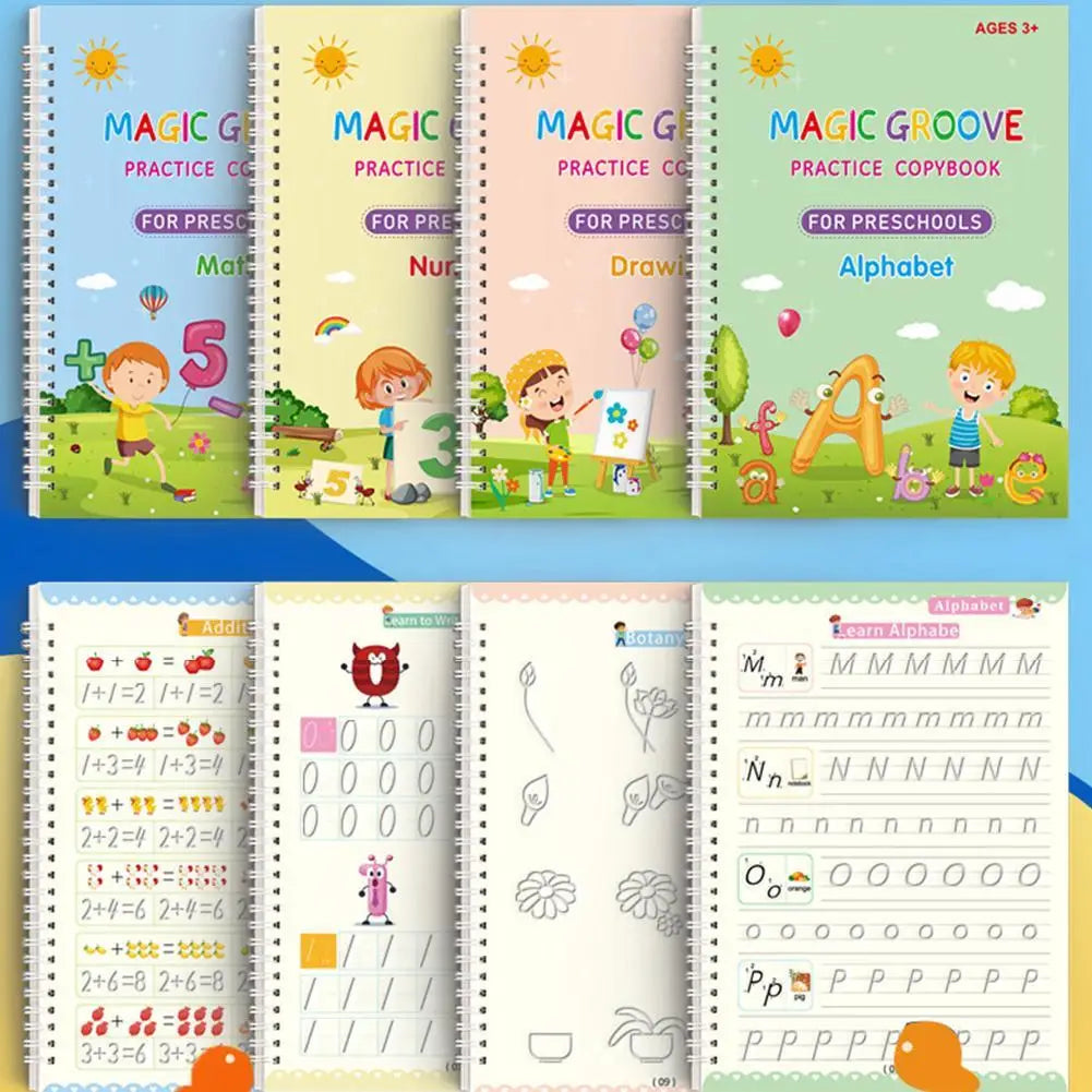 Sank Magic Practice Copybook – Reusable Kids Calligraphy Set Kids Writing Copybook Qme